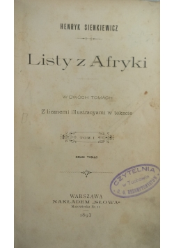 Listy z Afryki 1893r.
