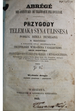 Przygody Telemaka, syna Ulissesa 1853r.