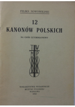 12 kanonów polskich, 1932r.