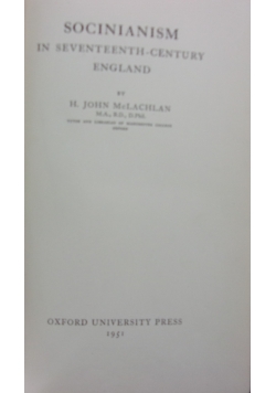 Socinianism in seventeenth-century England