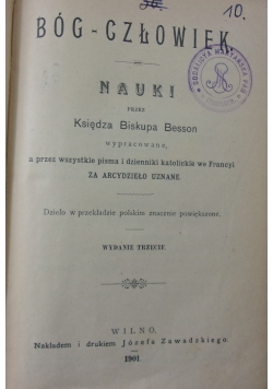 Bóg-Człowiek, 1901 r.