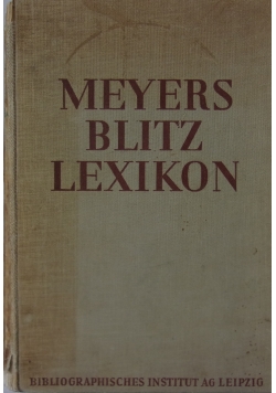 Meyers Blitz Lexikon, 1933 r.