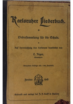 Karlsruher Liederbuch,1890r.