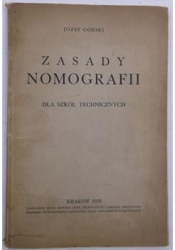 Zasady nomografii, 1939 r.