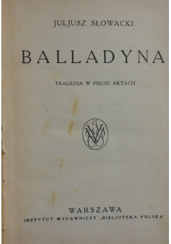 Balladyna,1947r.