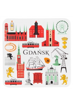 Podkładka korkowa FOLK - Gdańsk symbole