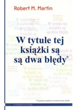 W tytule tej książki są są dwa błędy