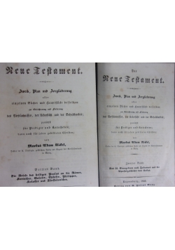 Das Kene Testament tom II-III, 1846 r.