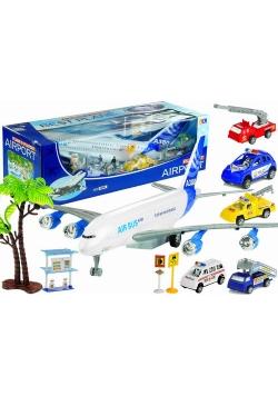 Duży Zestaw Samolot 55 cm + Pojazdy + Figurki