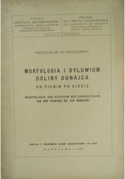 Morfologia i Dyluwium Doliny Dunajca od Pienin po Ujście, 1937 r.