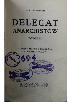 Delegat anarchistów 1914 r.