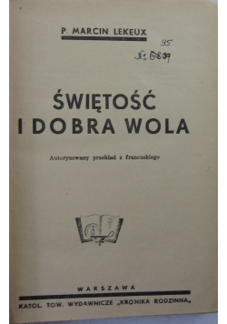 świętość i Dobra Wola, 1939r.