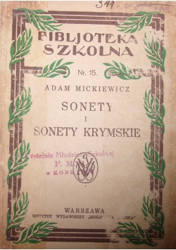 Sonety i sonety krymskie, ok. 1918r.