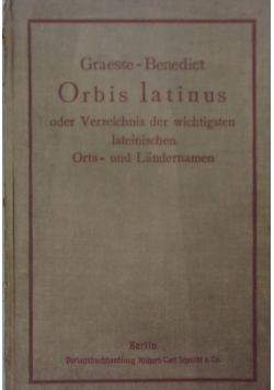 Orbis latinus, 1922r.