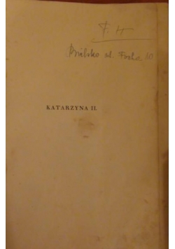 Katarzyna II wyd. 1929