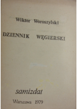 Dziennik węgierski.  Reprint z 1956 r.
