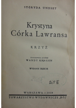 Krystyna Córka Lawransa 1939r.