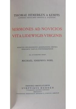 Sermones ad Novivios Vita Lidewigis Virginis