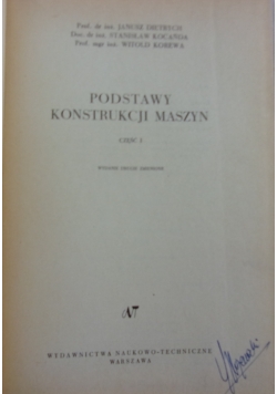 Podstawy konstrukcji maszyn część I