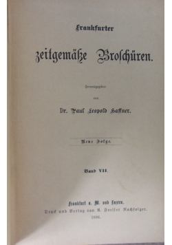 Zeitgemache Broschuren, 1886 r.