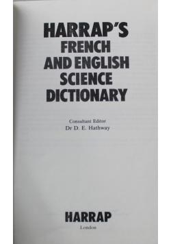 Harraps French and English science dictionary
