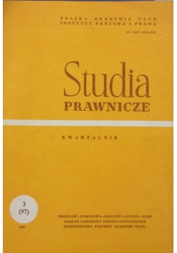 Studia prawnicze Zeszyt 3