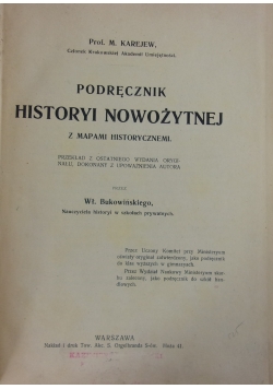 Podręcznik historyi nowożytnej, 1905 r.