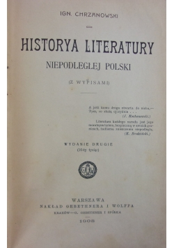 Historya literatury Niepodległej Polski, 1908 r.