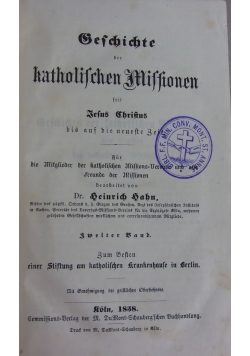 Geschichte der katholischen Missionen, 1863 r.