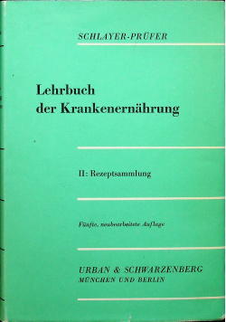 Lehrbuch der Krankenernahrung