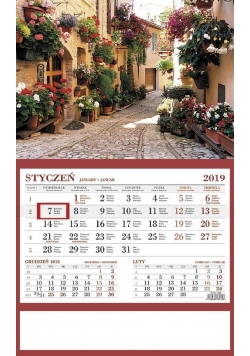 Kalendarz 2019 Jednodzielny Toskania