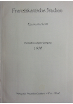 Franziskanische Studien, 1938 r.