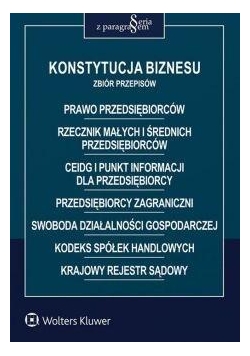 Konstytucja biznesu. Zbiór przepisów