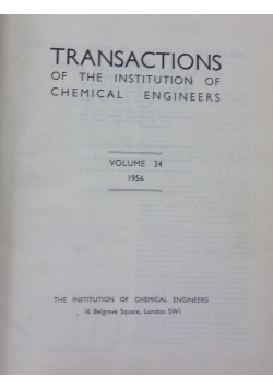 Transactions of the Institution of Chemical Engineers,Vol 34