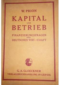 Kapital und Betrieb