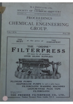 Proceedings of the chemical engineering group,1881r.