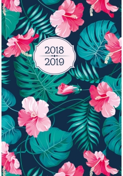 Kalendarz 18 miesięczny DI4 hibiskus