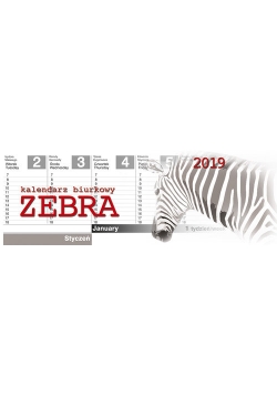 Kalendarz biurkowy Zebra 2019