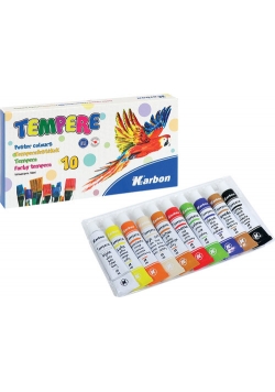 Farby Tempera 12ml 10 kolorów KARBON