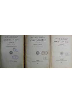 Acta Romana Societatis Iesu volumen VII 3 tomy ok 1932 r.