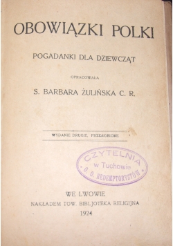 Obowiązki Polki, 1924 r.