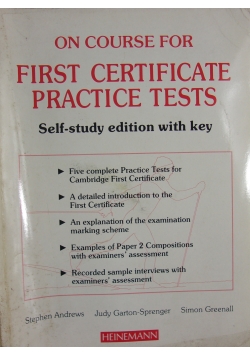 On Course for first certificate practice tests