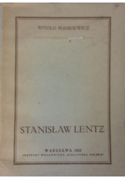 Stanisław Lentz, 1922r.