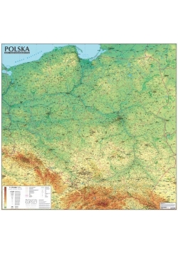 Polska Mapa ogólnogeograficzna ścienna 1:570 000