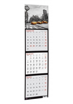 Kalendarz 2019 Trójdzielny Kwadratowy