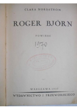 Roger Bjorn, 1937 r.