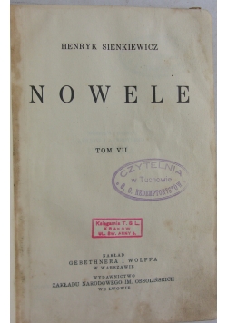 Nowele, tom VII, 1933 r.