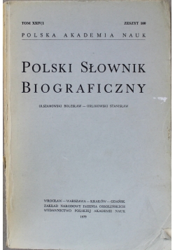 Polski Słownik Biograficzny Zeszyt 100