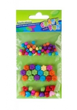 Ozdoba dekoracyjna koraliki plastikowe mix x3
