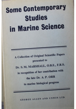 Some Contemporary Studies in Marine Science